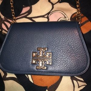 Navy Tory Burch mini cross body